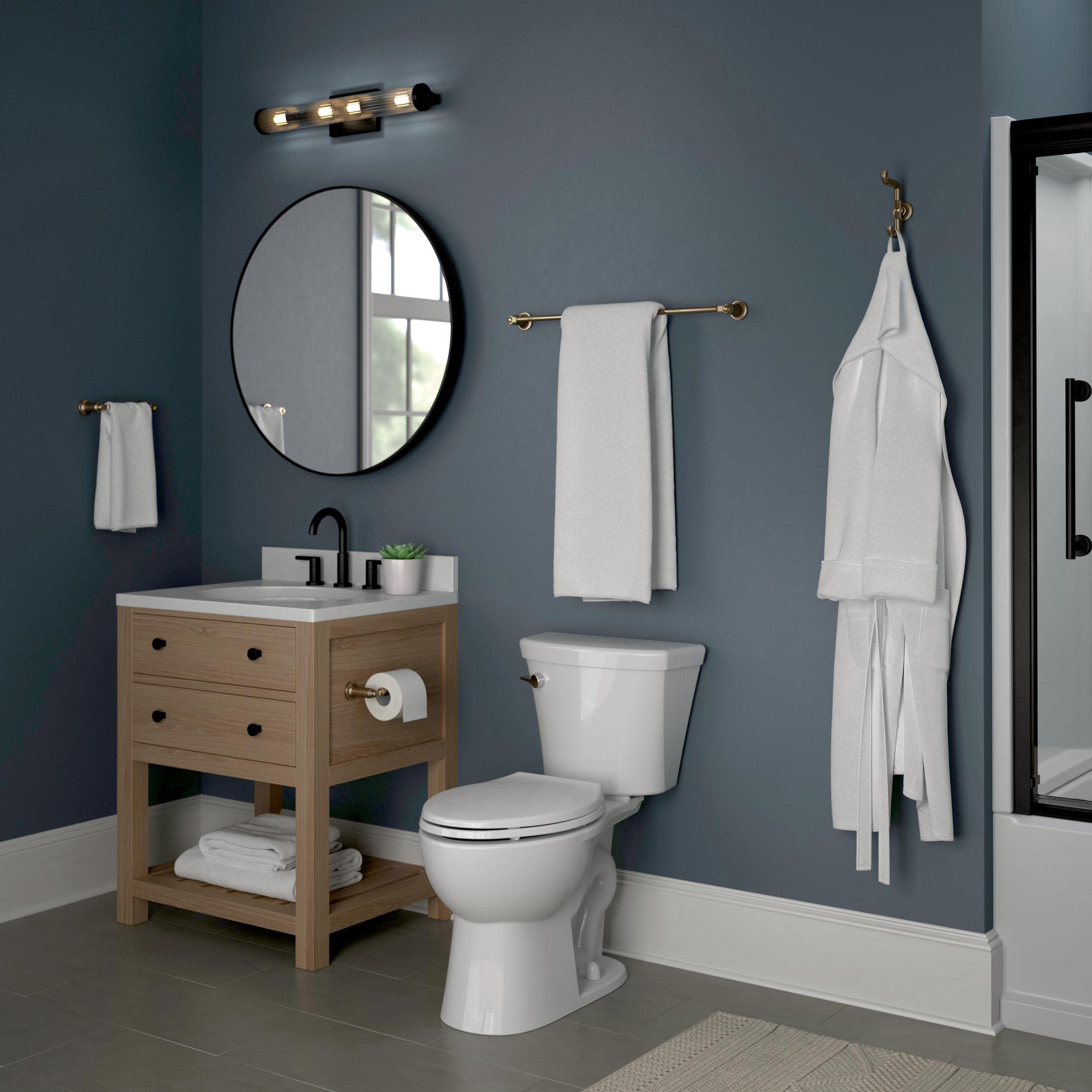 Amazon.com: Delta Saylor (1-Pack) 18'' Towel Rack for Bathroom